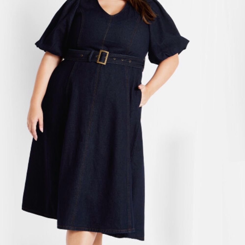 Dark denim dress